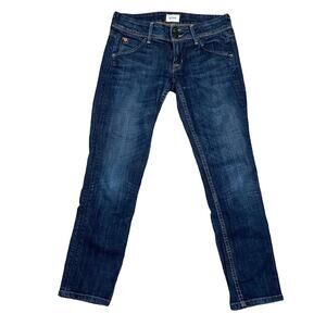 Hudson Collin Back Flap Pocket Dark Wash Skinny Leg Jeans in LVC